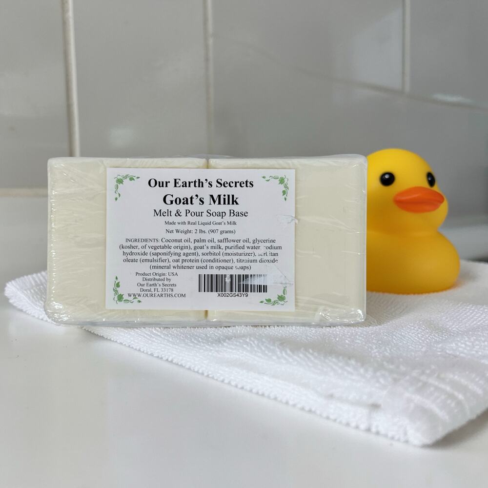 Our Earth's Secrets NEW in Package 2 lbs Goat's Milk Melt & Pour Soap Base